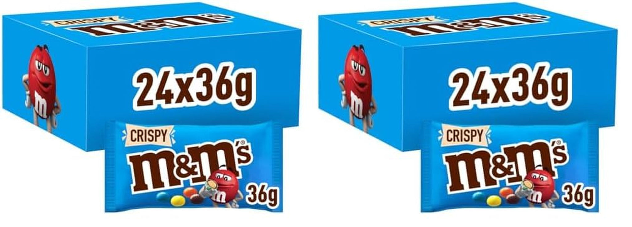 M&M's Peanut Chocolate Bulk Pack 24 x 45 g Chokolade Peanut Flavored Linser Chokoladegave (1080g) Ideel som en fodbold-tema-godbid