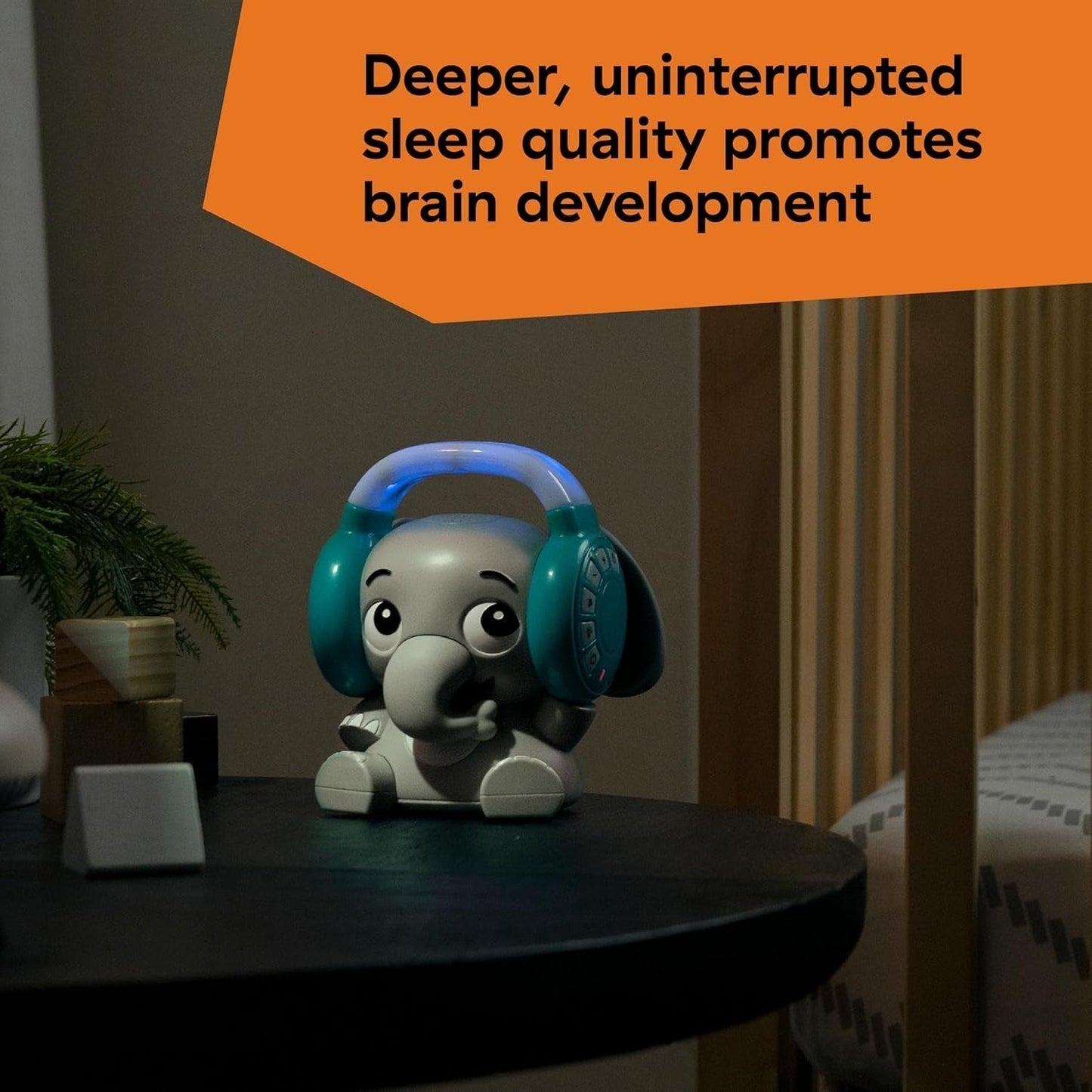 Baby Einstein Earl the Elephant Bluetooth-lydmaskine, musiksystem + natlys, baby til småbørnslegetøj Bebe Naty Shop