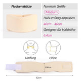 RESTCLOUD Nakkestøtte Lavet af blødt skum, universalkrave, justerbar nakkestøtte til søvn - Lindre nakkesmerter (hvid, 6,4 cm dyb krave, M) Cervikale ortopædiske puder Naty Shop