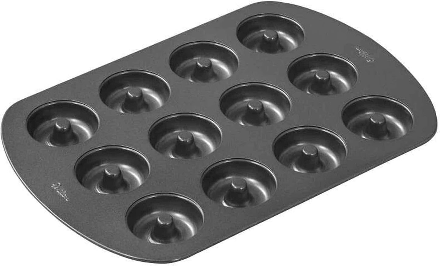 Wilton Donut-Backform Mit 12 Mulden Donutform, Hochwertige Donut Backform Mit Antihaftbeschichtung Für 12 Mini-Donuts, Spülmaschinenfest Forme og bakker til bagning Naty Shop Mini