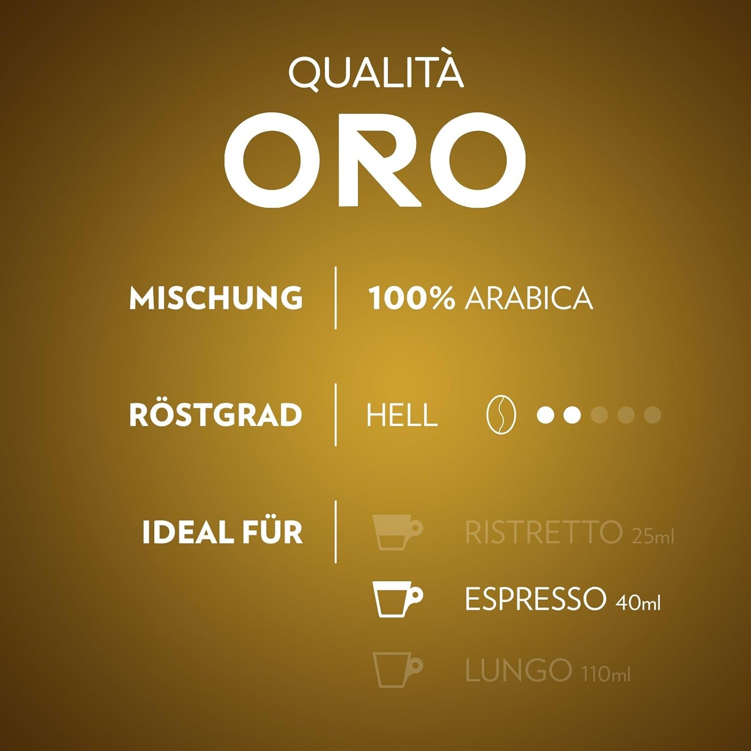 Lavazza Qualità Oro, Arabica-Bohnen med frugtig-blomstret smag, 10 kapsler, Nespresso-kompatibel