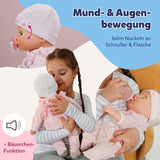BABY Born Annabell 43 cm - Blød dukke med 7 elektroniske funktioner og lyd - Velegnet til børn fra 3 år og opefter - Dukken inkluderer tilbehør - Kræver batterier
