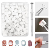 200 Stück Nail Art Schwamm Mit Metallgreifer,Nagelkunst Rendering Werkzeuge Mit Greifer,Sponge Nagel Pinsel,Nageldesign Tilbehør til Nail Art Rendering