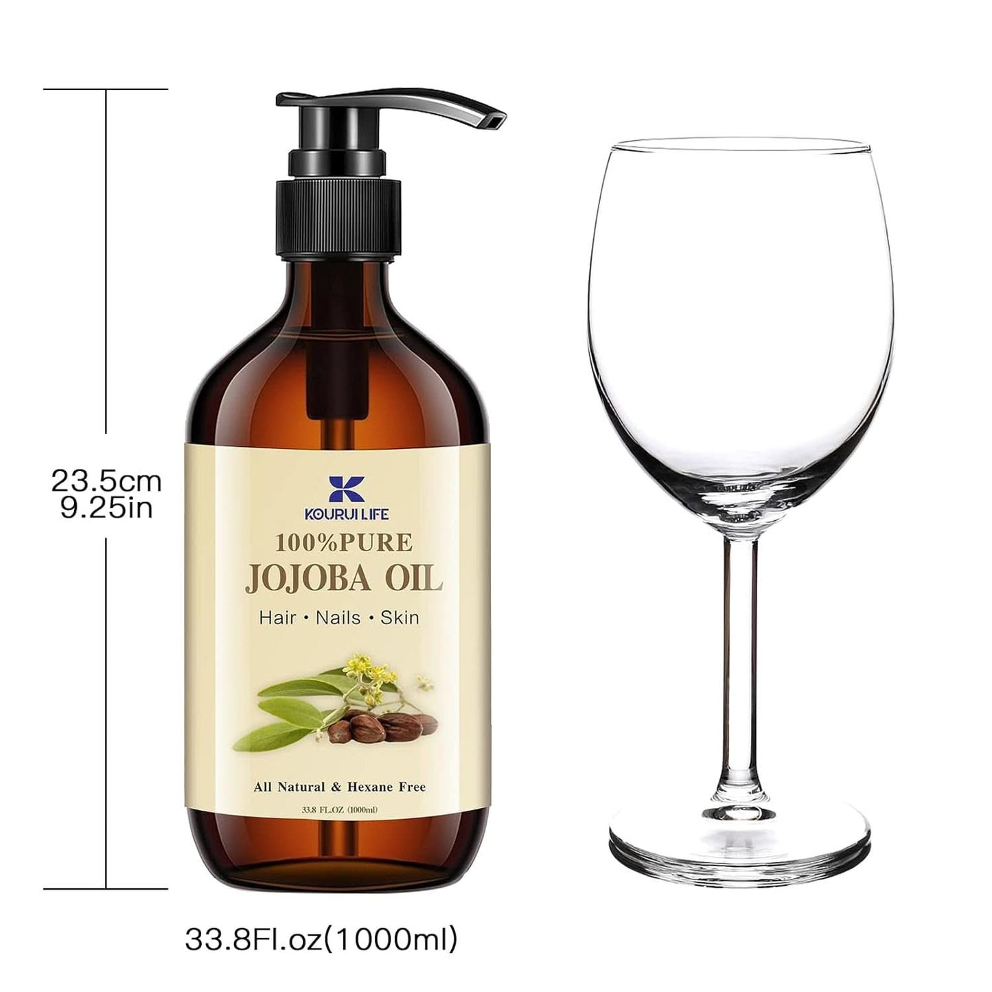 Økologisk jojobaolie 1 liter, 100% ren Kosmetik og Skønhed Naty Shop
