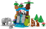 LEGO DUPLO Town Wild Animal Families 3-i-1 sæt, pædagogisk legetøj til småbørn med skildpadder, tigre, elefanter, hjorte, pandaer, sæt til førskolebørn fra 2 år, byggelegetøj med dyrefigurer 10446 byggesæt Beuche den LEGO-Store