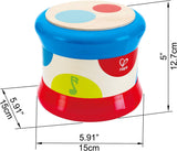 Hape Babytromme | Rullende musiklegetøj for de små til at lære rytme og forskellige lyde, batteridrevet, fra 6 måneder Baby Toys Naty Shop