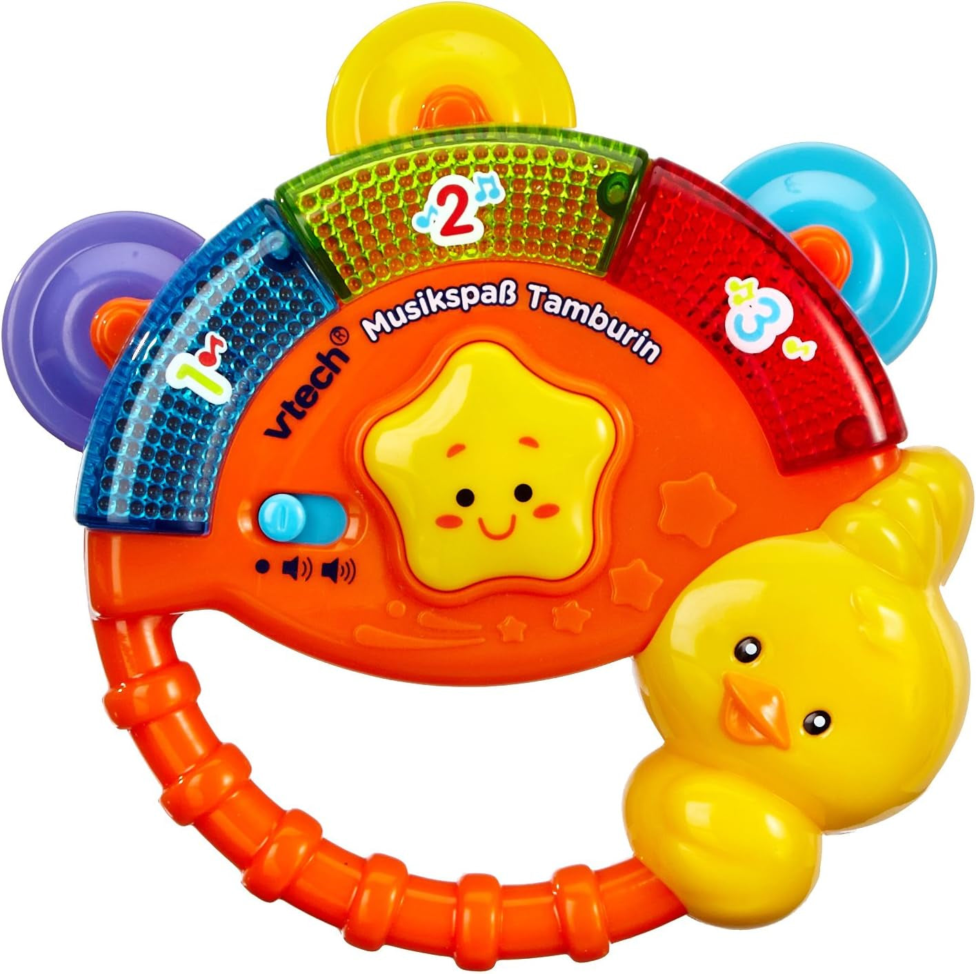 Vtech Baby 3-i-1 Magic Music Ball, 9-36 måneder & Baby Music Fun Tambourine - Elektronisk legetøj med musik og lydeffekter - I 9-36 måneder Babylegetøj Bebe Naty Shop