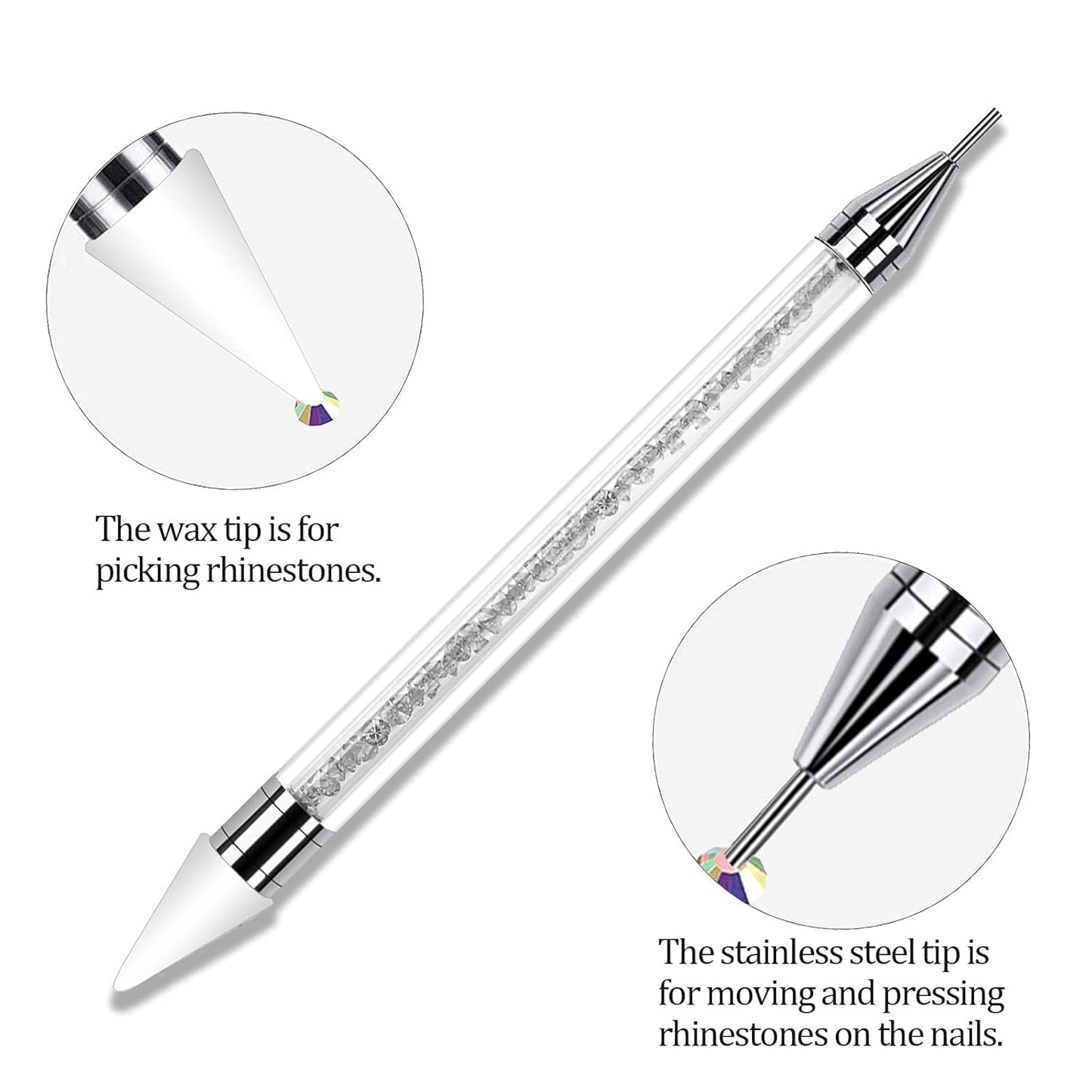 ANGNYA 4000 Stück Strasssteine Nägel Nail Art Strasssteine Dekorationen Nagelsteine Für Nail Art Zubehör Und Klare Kristall Strasssteine Handwork Mit Pick up Pinzette Und Strass Picker Dotting Pen…