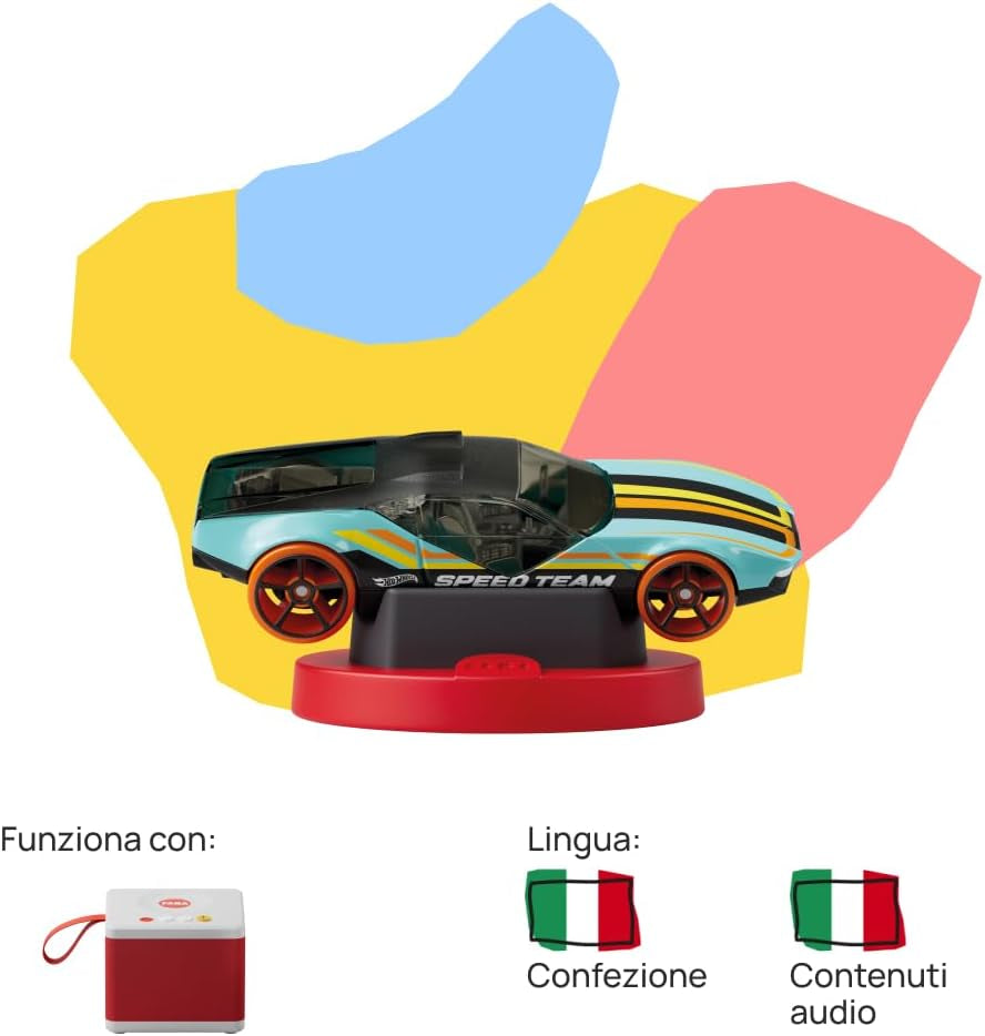 Hot Wheels dinosaurangreb lydfigur - historier og lydhistorier for drenge og piger 3-5 år, legetøj med pædagogisk indhold, italiensk version Jucarii Bebe Naty Shop