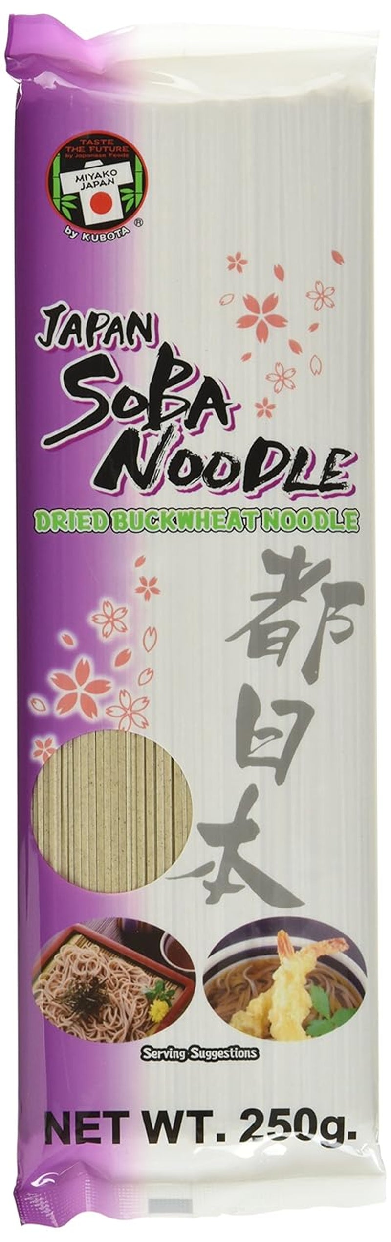 Miyako boghvede nudler, tørre (Soba), pakke med 12 (12 x 250 g)