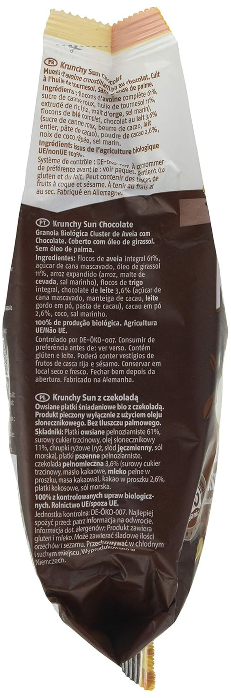 Barnhouse Krunchy Sun | Müsli med chokolade | Økologisk | Vegetarisk, 375 gram