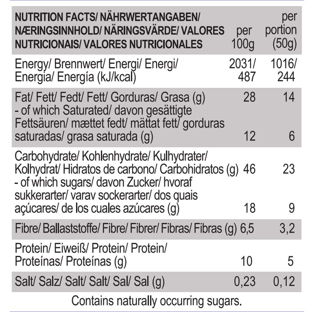 Veganske saltede karamelmandelkager - individuelt indpakket glutenfri sojafri økologisk mandelhavre - 12 x 50 g multipak (pakke med 2)