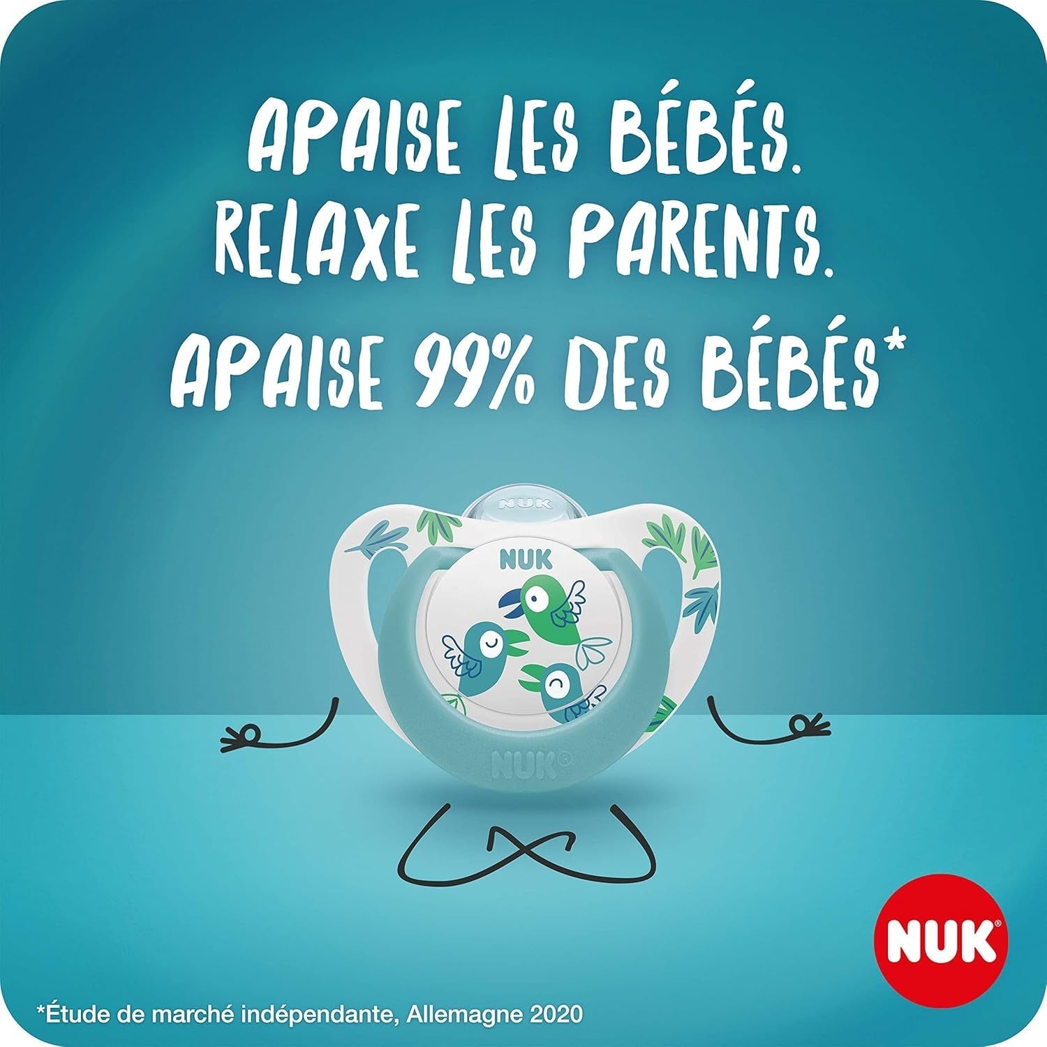 NUK Star Night & Day baby sut 0-6 måneder Glow in the Dark BPA-fri silikone Pink Cat 2 pakke