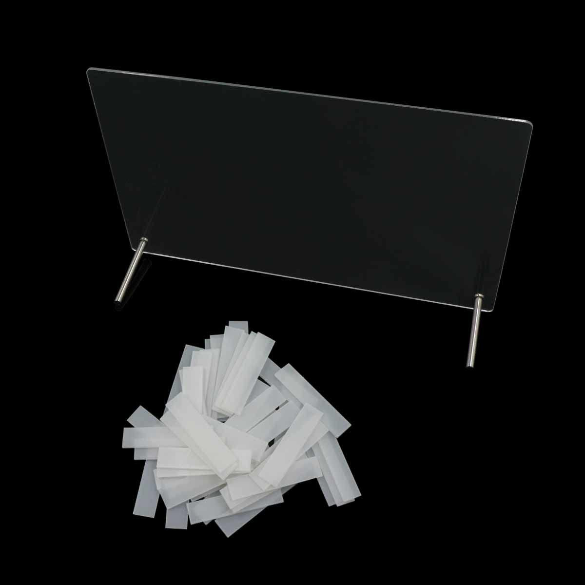 Akrylglas negledisplaypanel med displaystrimler og nanoklæbemiddel, neglespidsdisplay, transparent neglekunstfarvekort, neglekunstdisplay, negletræningsdisplay (gennemsigtig)