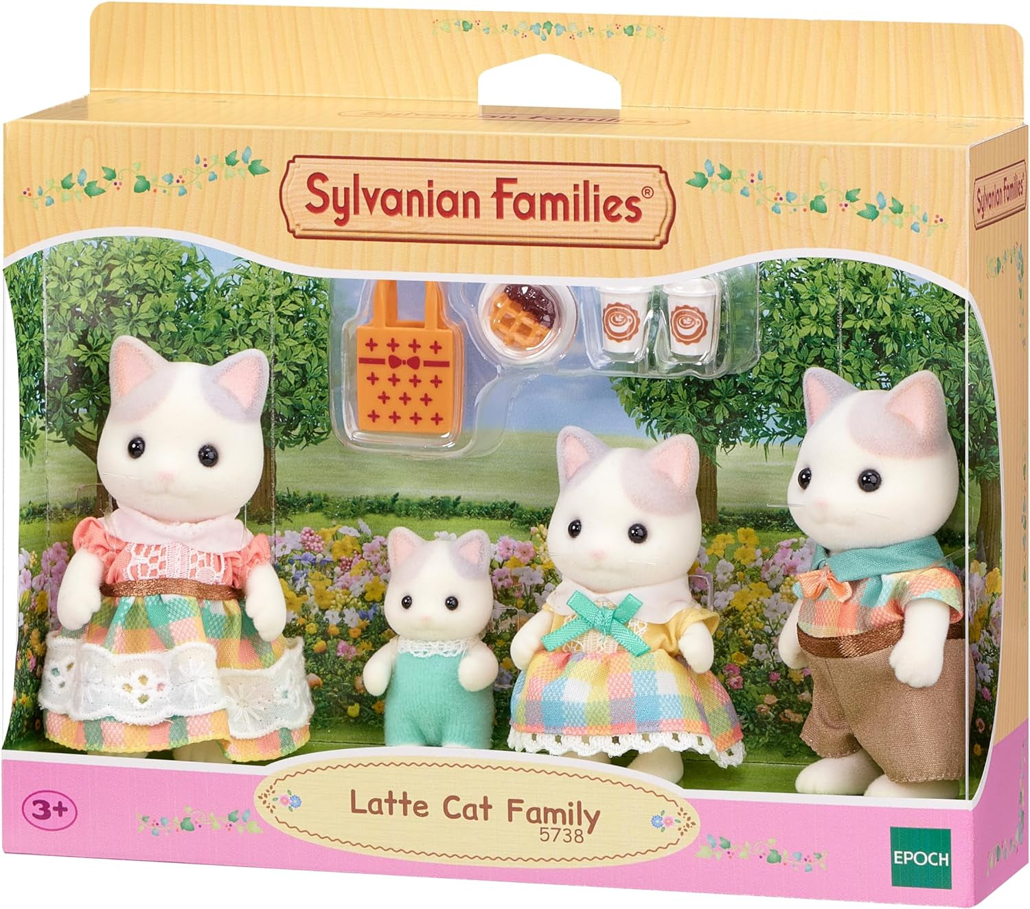 Sylvanian Families - 5738 Milk Cat Family - Dukkehusfigurer
