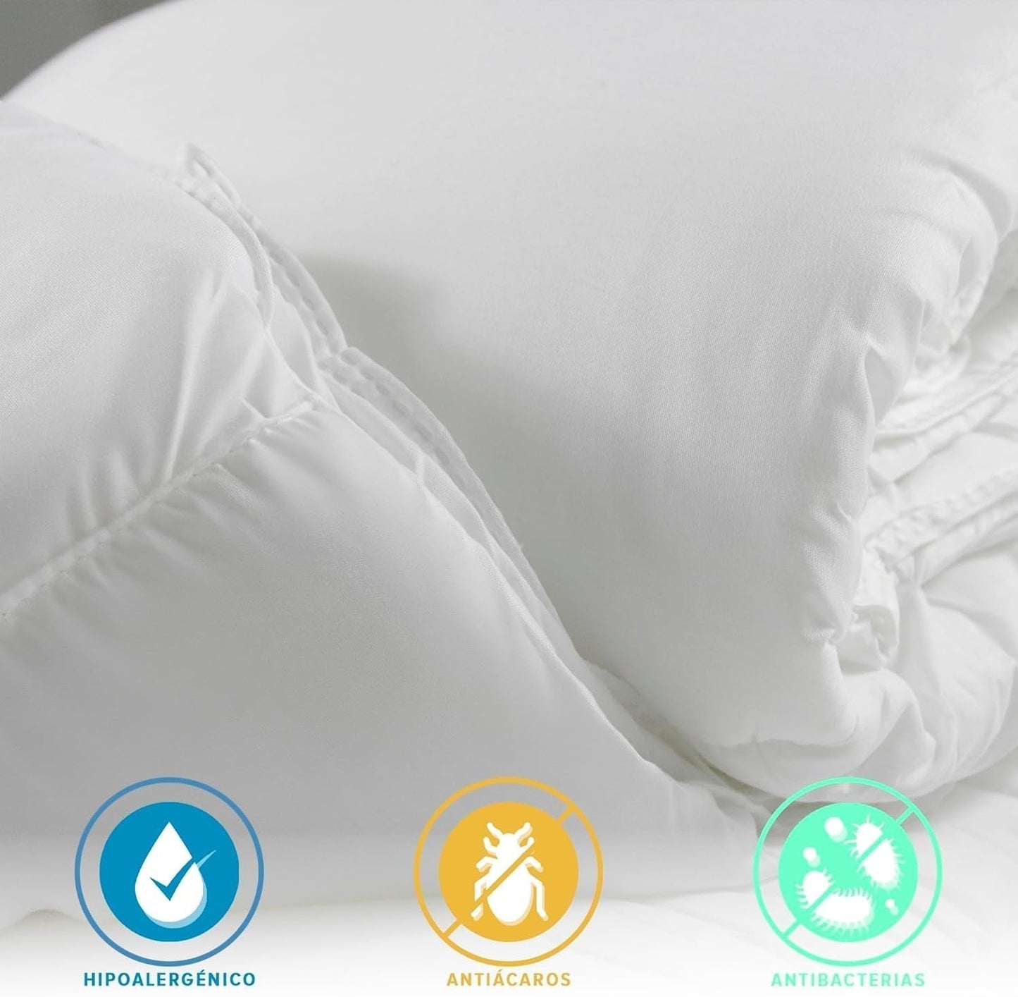 BØHEMIEN | Dyne/ Sengefyld 120 cm, dyne 300 G/M², allergivenligt fyld af åndbare antimidefibre, ekstra blødt og antibakterielt fyld, størrelse 200 X 200 cm Dyner og dyner Naty Shop
