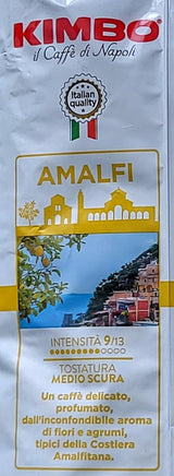 Hele Amalfi kaffebønner (100% Arabica), mellemristet, 1 kg pose