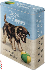 Nostalgic-Art Retro opbevaringsboks XL, 4 l, Hundemad - gaveidé til hundeejere, opbevaringsboks til tørfoder, vintage design Madopbevaringsbokse Naty Shop Hunde og hvalpe