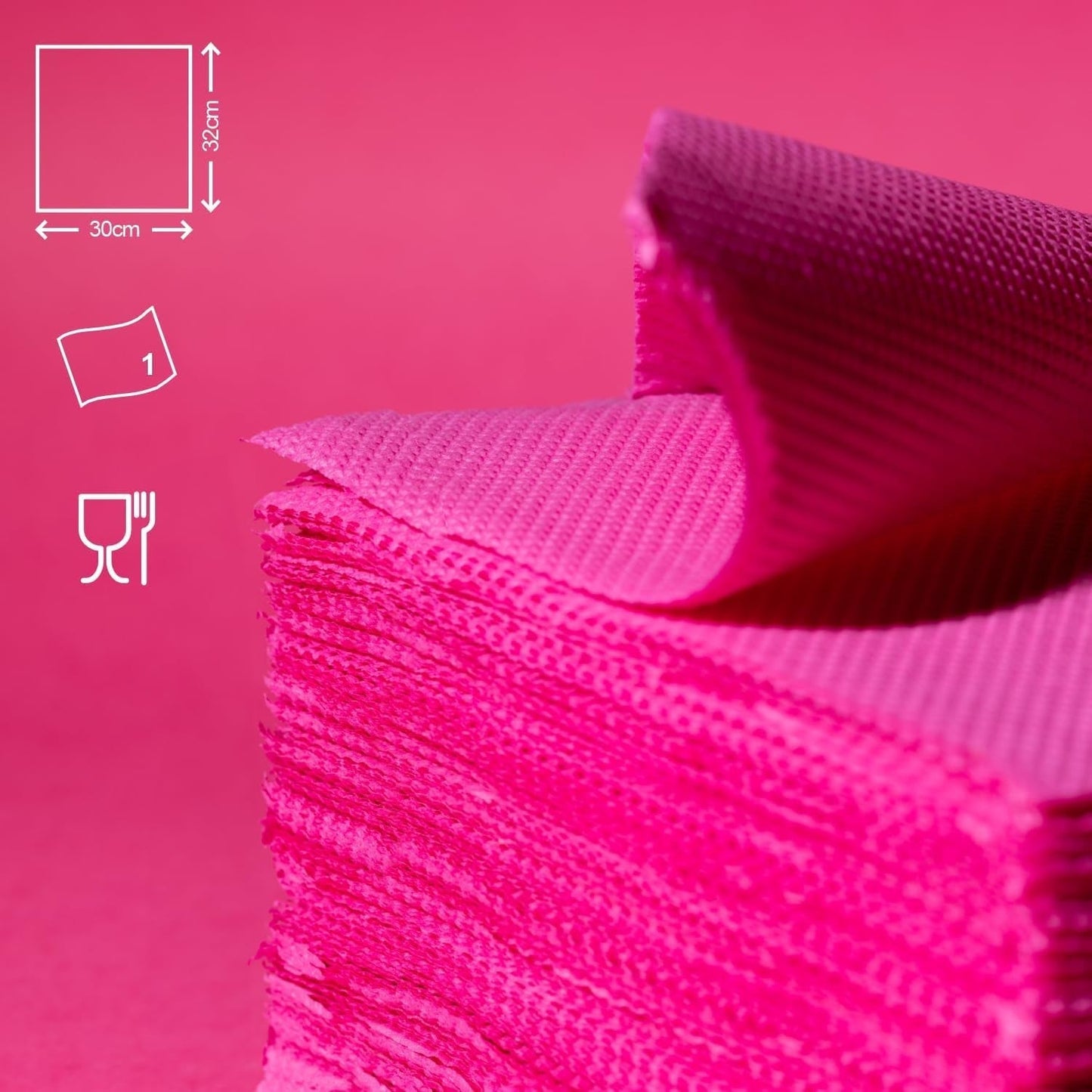 Renova Red Label Fuchsia Papirservietter - 70 servietter
