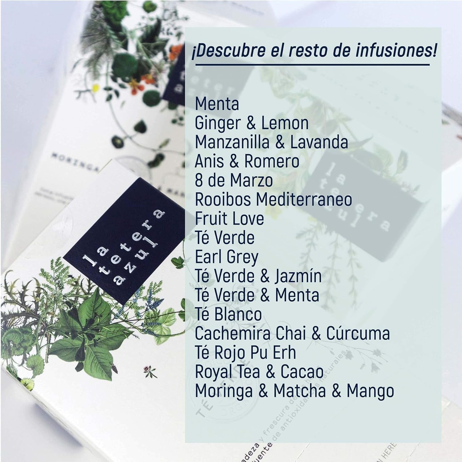 LA TETERA AZUL Økologisk infusion af ingefær og citron. Økologisk te til vægttab i pyramider. Ingefær og citron. 20 pyramider.