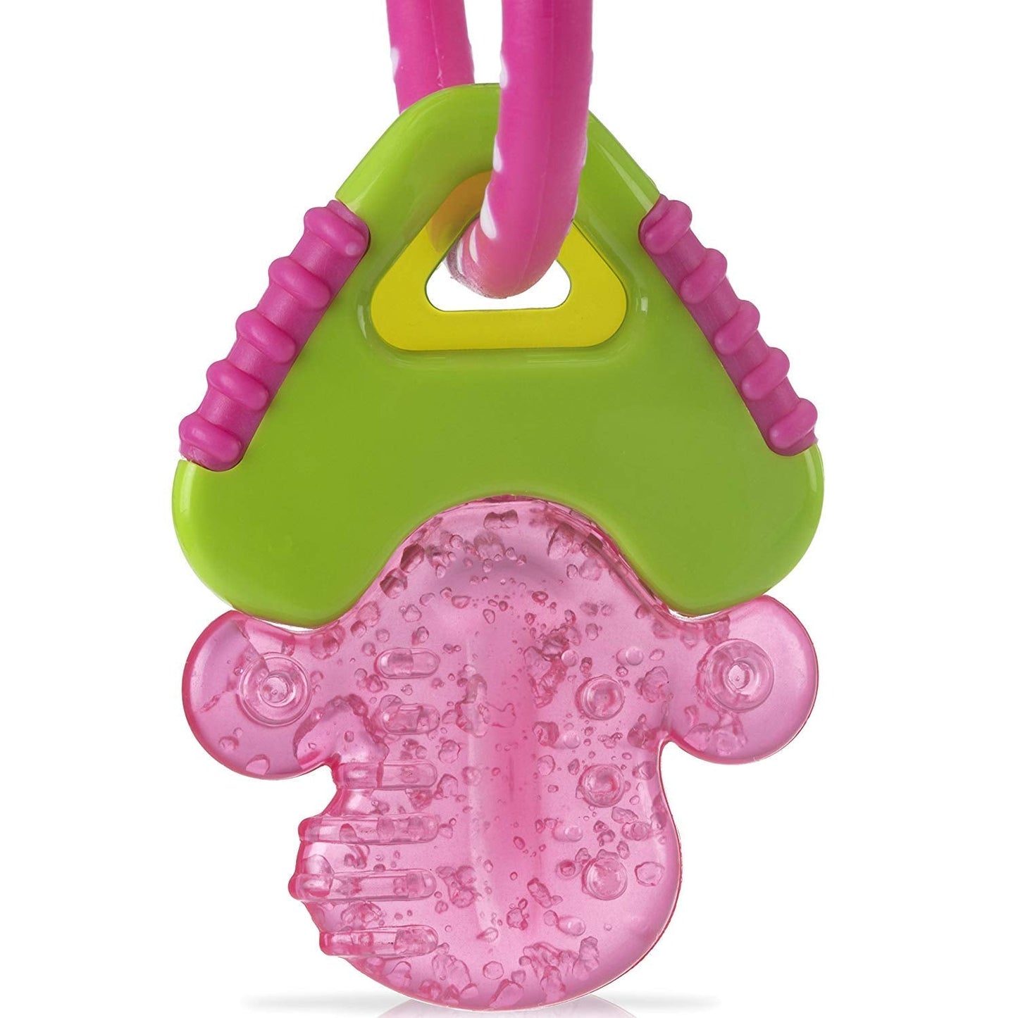 Nuby bidering til babyer fremmer synet og motorikken; det isgelgribende legetøj når endda kindtænderne; fra 4+ måneder