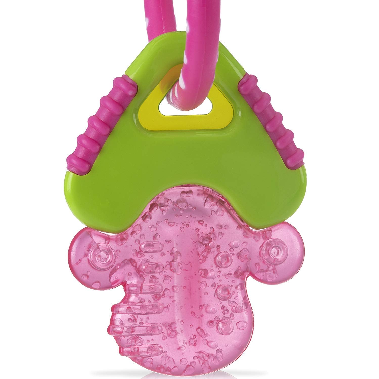 Nuby bidering til babyer fremmer synet og motorikken; det isgelgribende legetøj når endda kindtænderne; fra 4+ måneder