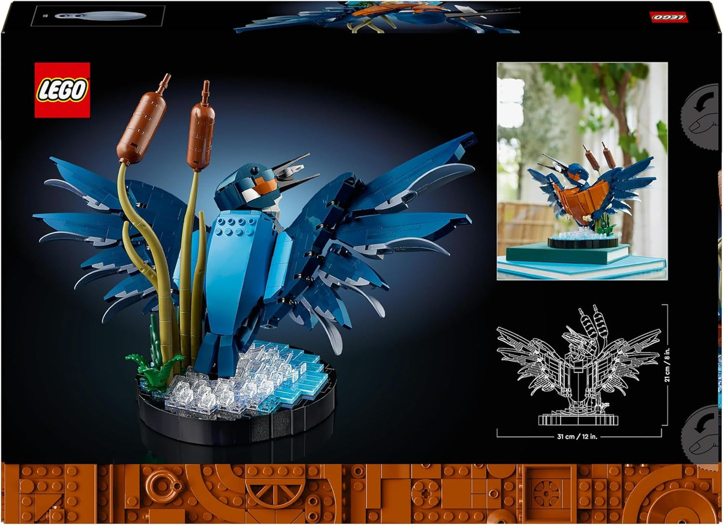 LEGO Icons Kingfisher Modelbyggesæt til voksne, Fuglefigur til stue eller kontor, Dekorationer til hjemmet og kontoret, Gave til fugleelskere og ornitologer, Kvinder og Mænd 10331 Byggesæt Besuche den LEGO-Store