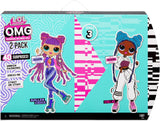 LOL Surprise OMG Fashion Doll 2er-Pack ROLLER CHICK & CHILLAX - Exklusive Puppen med 40 Überraschungen inkl. Outfits og tilbehør - 2-i-1 Verpackungs-Spielset - Serie 3 - Für Kinder ab 4 Jahren