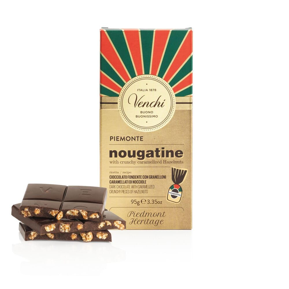 Venchi mælkechokolade med hele BGB Piemonte skovhasselnødder, 100 g - glutenfri