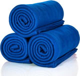 ALCLEAR 3 styks Oeko Tex fleece tæpper, farve: antracit, stor størrelse 130X160 Cm, over 200 G/M2, sofa tæppe sofa tæppe tæppe stue tæppe, picnic tæppe sofa tæppe senge og tæpper Besuche den ALCLEAR-Store 0 Marineblå 130m1