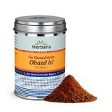 Herbaria Obazd er! bio 90g M-Dose – Bio-Gewürzmischung bayerischen Biergartenklassiker Obazda – for Brotaufstriche, Käsegerichte, Käsefondue – Raclette Gewürz - i nachhaltiger Aromaschutz-Dose