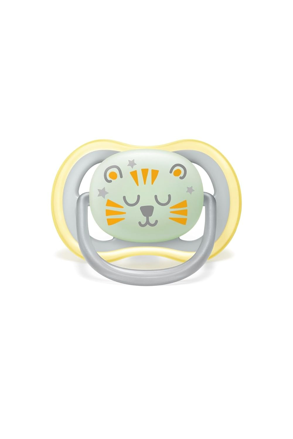 Philips AVENT Ultra Air Nighttime sut til babyer 18+ måneder Glow in the Dark Twin Pack Cloud/Tiger (model SCF376/01)