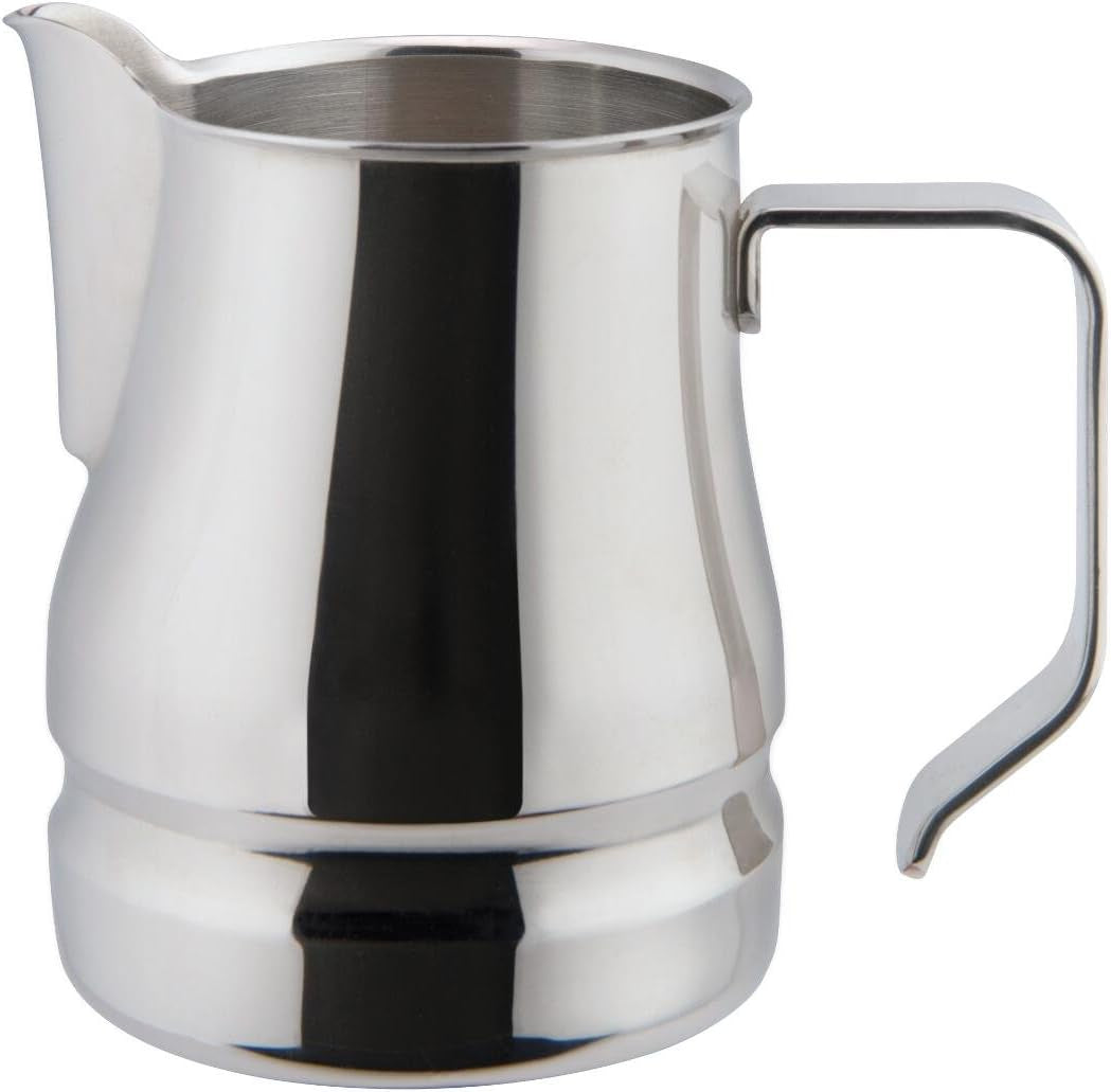 Mælkekrus til cappuccino i rustfrit stål, 18/10 kopper, 9,75 cl