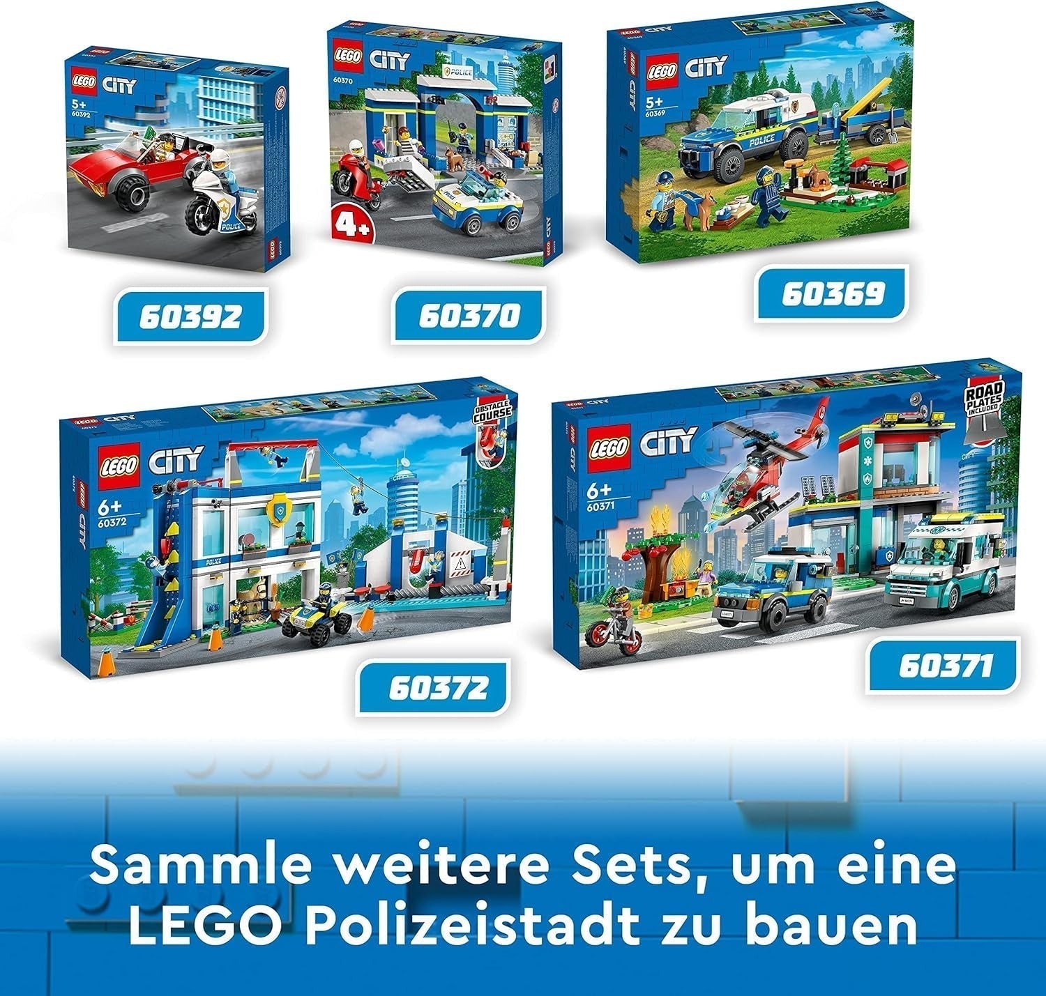 LEGO 60369 City Mobil politihundetræning, legetøjspolitibil med trailer, hunde- og hvalpefigurer, dyresæt til børn 5+ år Byggesæt Besuche den LEGO-Store