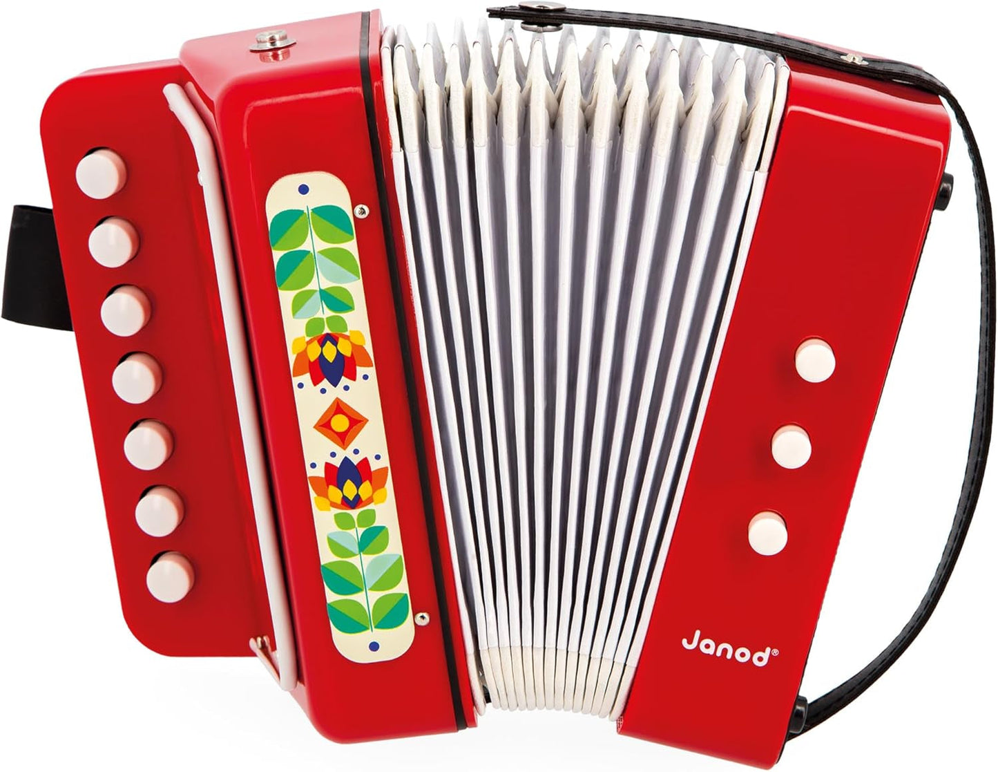 Janod - Harmonika Gioia - Børnemusikinstrument - Rollespil og tidlig musikundervisning - Med rem - Fra 3 år, J07654 Jucarii Bebe Naty Shop Standard titel