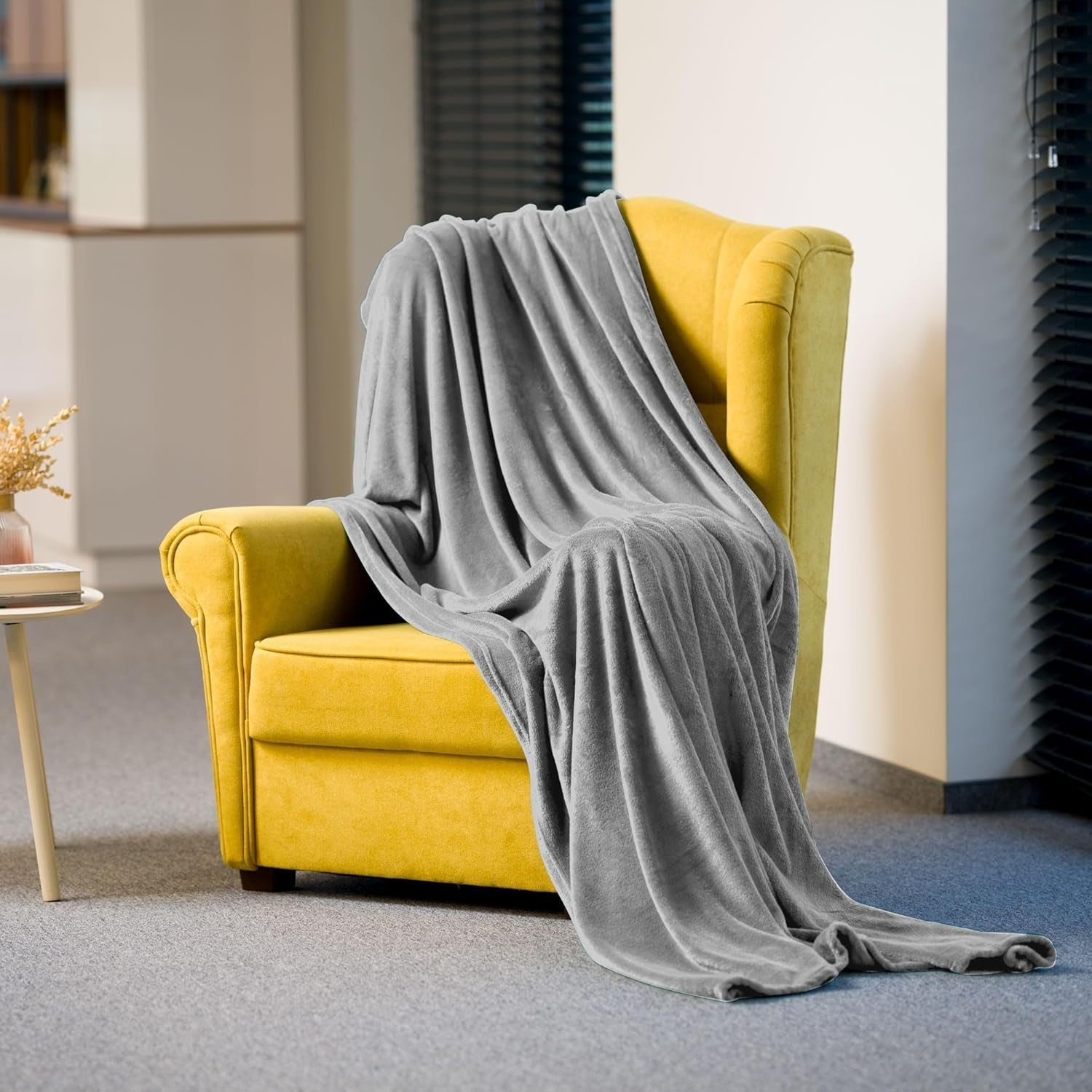 Teesa fleece tæppe 200X220 cm grå TSA8902-1 Teesa senge og tæpper