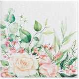 PAW - 3-lags servietter (33 X 33 cm) I 20 stykker I Perfekt til fødselsdage, fester, bryllupper, nadver og helligdage I Farvede papirservietter - blomster, roser I Farve: Blomsterøjeblikke (pakke med 2)