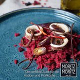 Moritz & Moritz SOLID 18-delt spisestel i stentøj til 6 - porcelænssæt til 6, bestående af 6 middagstallerkener, 6 sidetallerkener og 6 middagstallerkener