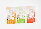 MjAMjAM - Premium våd kattefoder - Blandet pakke I - Kylling, oksekød, hjerter 12 pakke (12 x 125 g), kornfri med ekstra kød