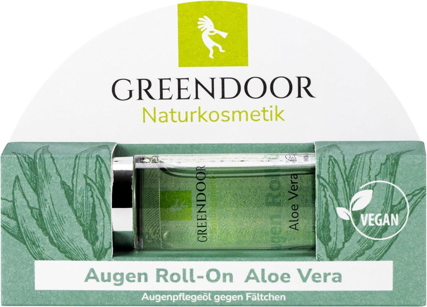 GREENDOOR Eye Roll-On Aloe Vera, naturlig anti-rynke øjenserum, 10 ml Kosmetik og skønhed Naty Shop
