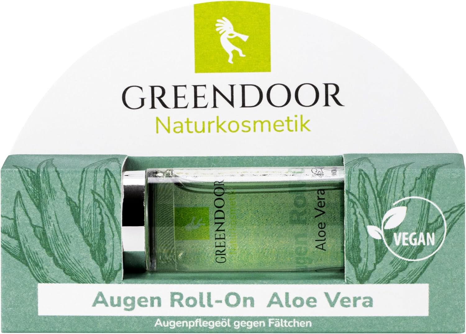 GREENDOOR Eye Roll-On Aloe Vera, naturlig anti-rynke øjenserum, 10 ml Kosmetik og skønhed Naty Shop