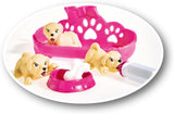 Simba 105733041 - Evi Love Puppy Love med TRE hvalpe, med hundehus og tilbehør, modedukke, 12 cm, til børn i alderen 3+