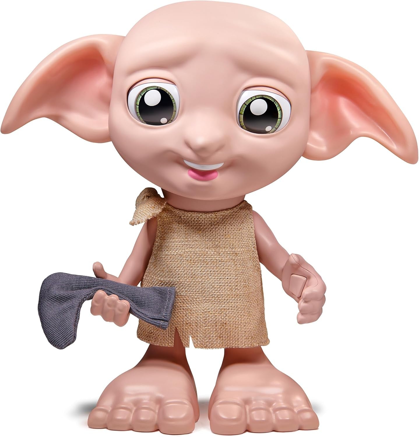 Wizarding World Harry Potter - Dobby House Elf interaktiv dukke med 30+ lyde, sætninger og bevægelser, tysk-italiensk, legetøj til 6 år gammel, fanartikel Dukker Naty Shop