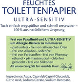 HiPP Baby blødt vådt toiletpapir (6 x 50 ark), 99 % vand, ultrafølsomt, uparfumeret, med hængslet låg