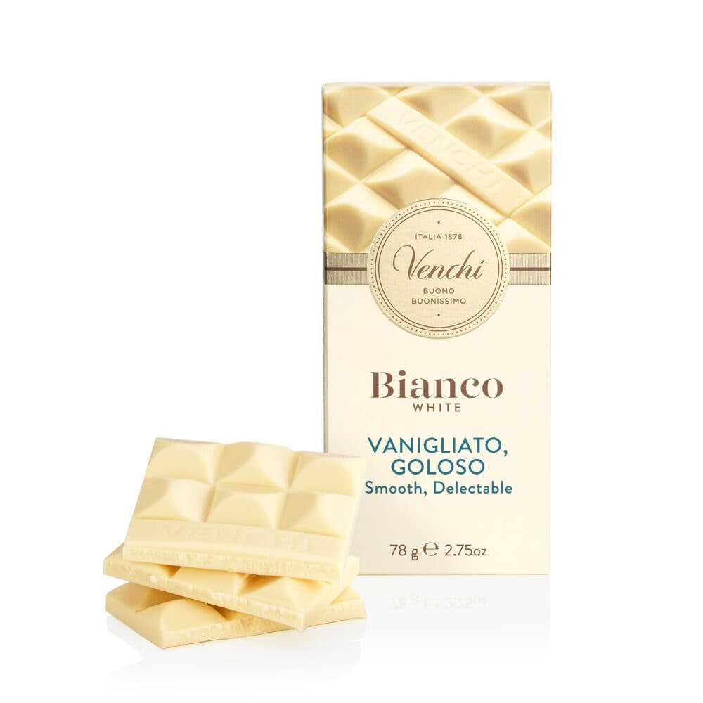 Venchi - Ekstra hvid chokoladebar, 78 g - med vanilje - Glutenfri