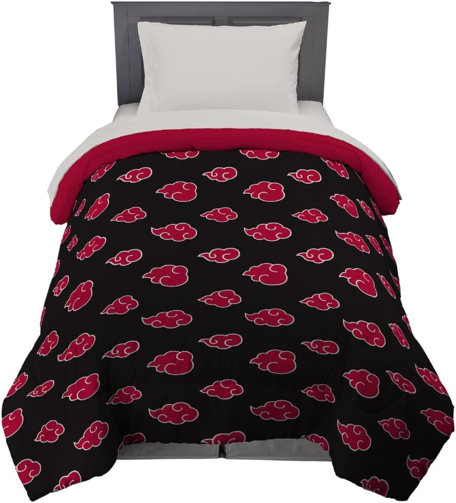 Franco Naruto Anime Akatsuki Mønster Blødt Microfiber Sengetøj Dyne Queen, (officielt Naruto produkt) Dyner og dyner Naty Shop Naruto Twin