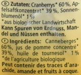 Økologiske tranebær, 100 gram Naty Shop dehydrerede produkter