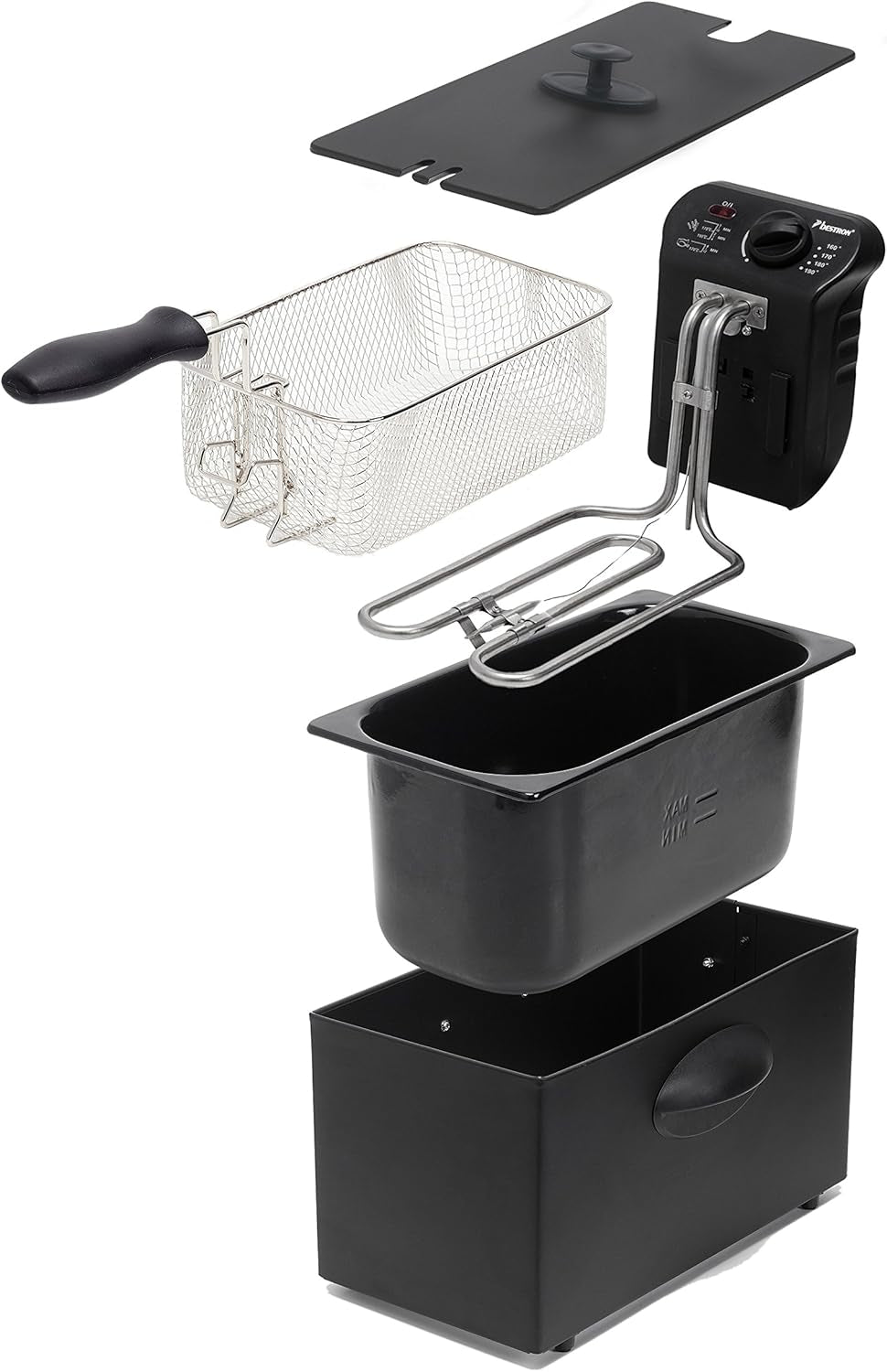 Bestron oliefrituregryde med koldzoneteknologi, 3,5 liter, 2000 watt Hvidevarer Naty Shop