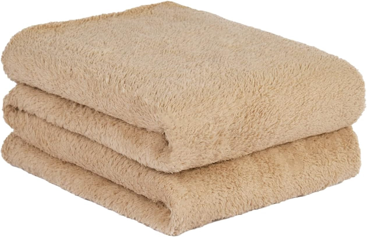 Brentford's Teddy Fleece Tæppe Stort Sengetæppe Plys Super Blød Varm Sovesofa Sengetæppe Sort - 150 X 200 Cm Senge og tæpper Besuche den Brentfords-Store Latté 200 X 240 Cm