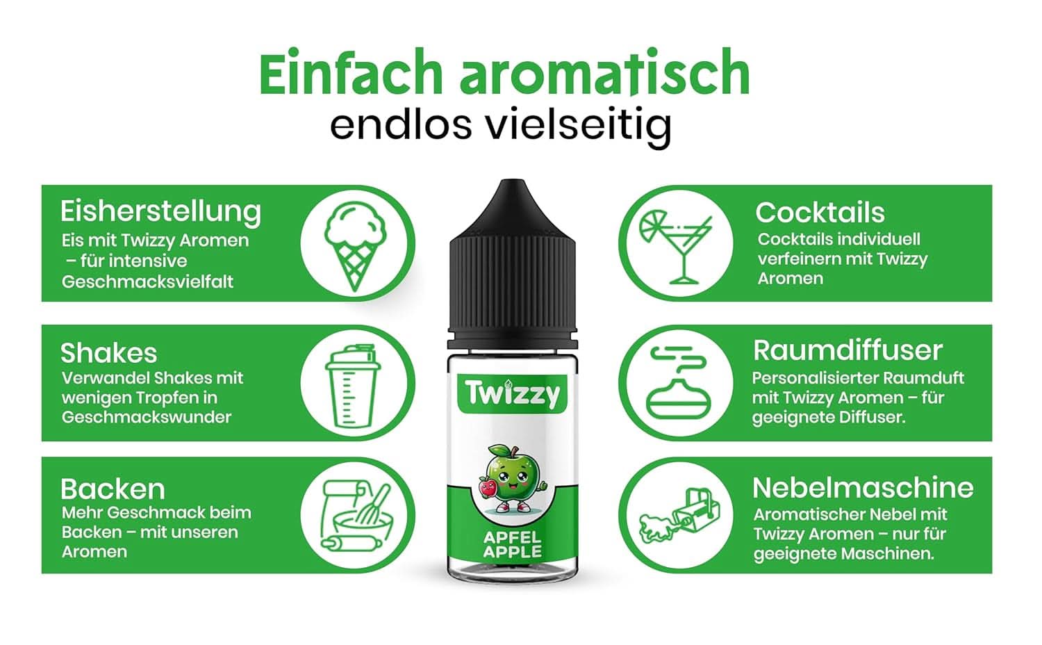 Twizzy, koncentreret æblearoma, 30 ml Aromas Naty Shop